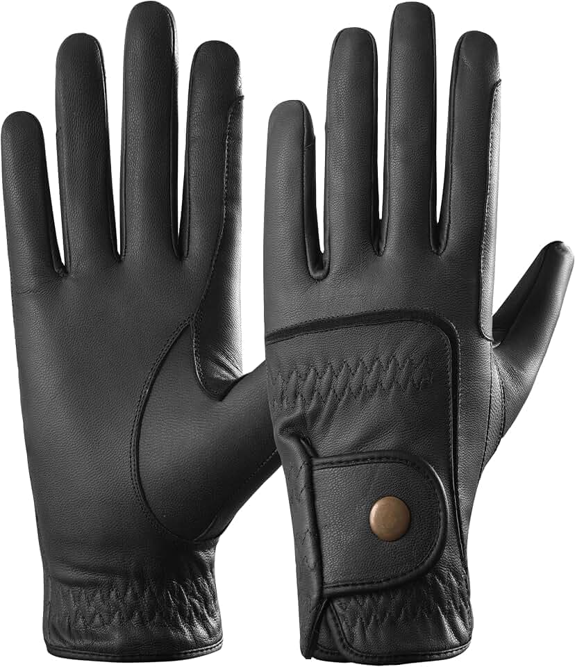 AFE Genuine Leather Horse Riding Gloves Ladies Dublin Track Gloves Leather Equestrian
