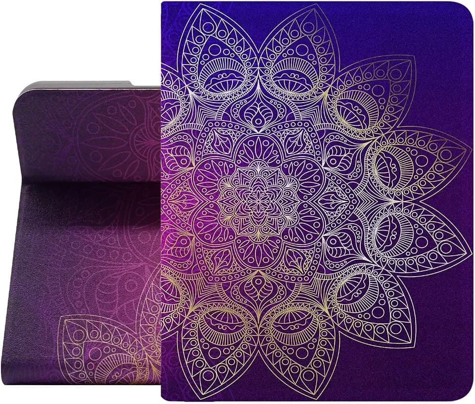 Berkin Arts Kompatibel mit iPad mini 6. Generation Hülle (8.3 Zoll) 2021 A2568/A2569 Folio Case Premium-Lederbezug Holographie Kunstvolle Designs Indigo-okkultes Muster Komplizierte Galaktik