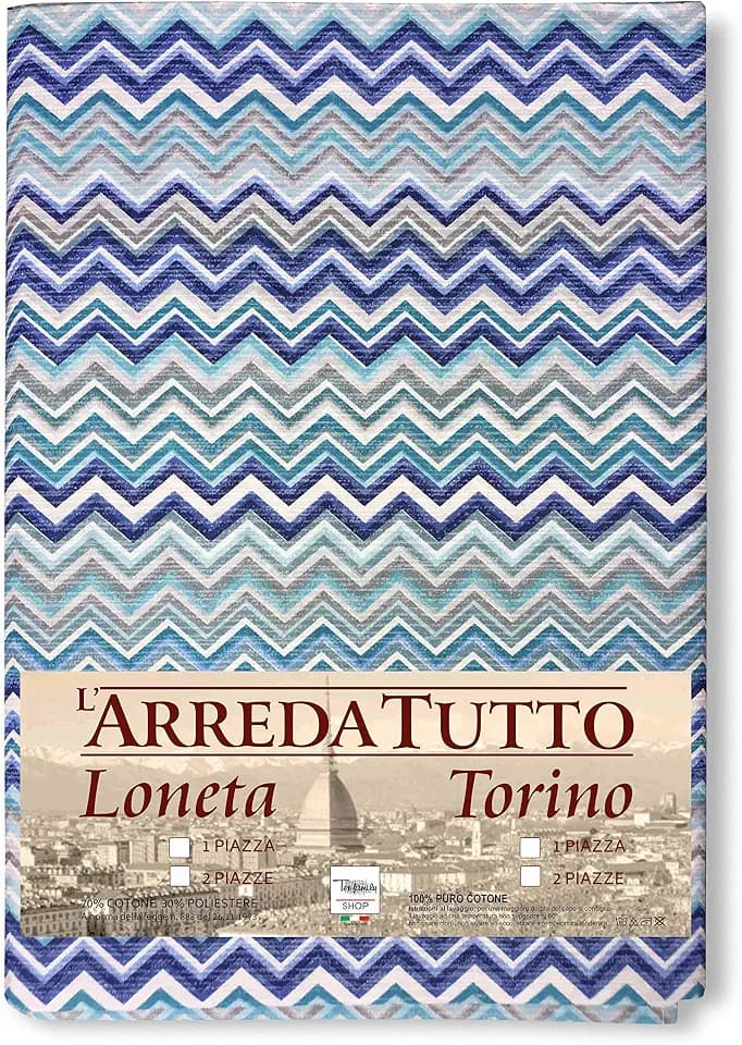 tex family Tagesdecke Gran Foulard Tagesdecke Sofaüberwurf Stoff Messori blau (260 x 280)