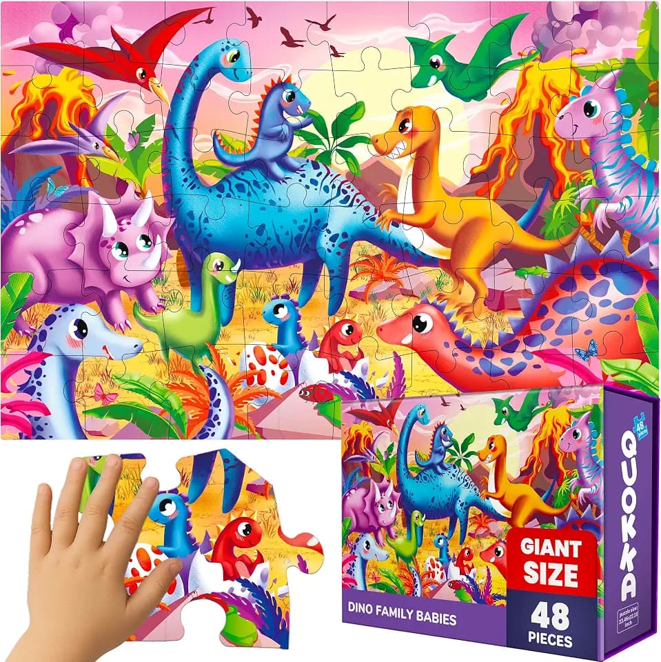 Giant Floor Puzzles for Kids Ages 4-6 - 2x3 Feet Extra-Thick 48 Pieces