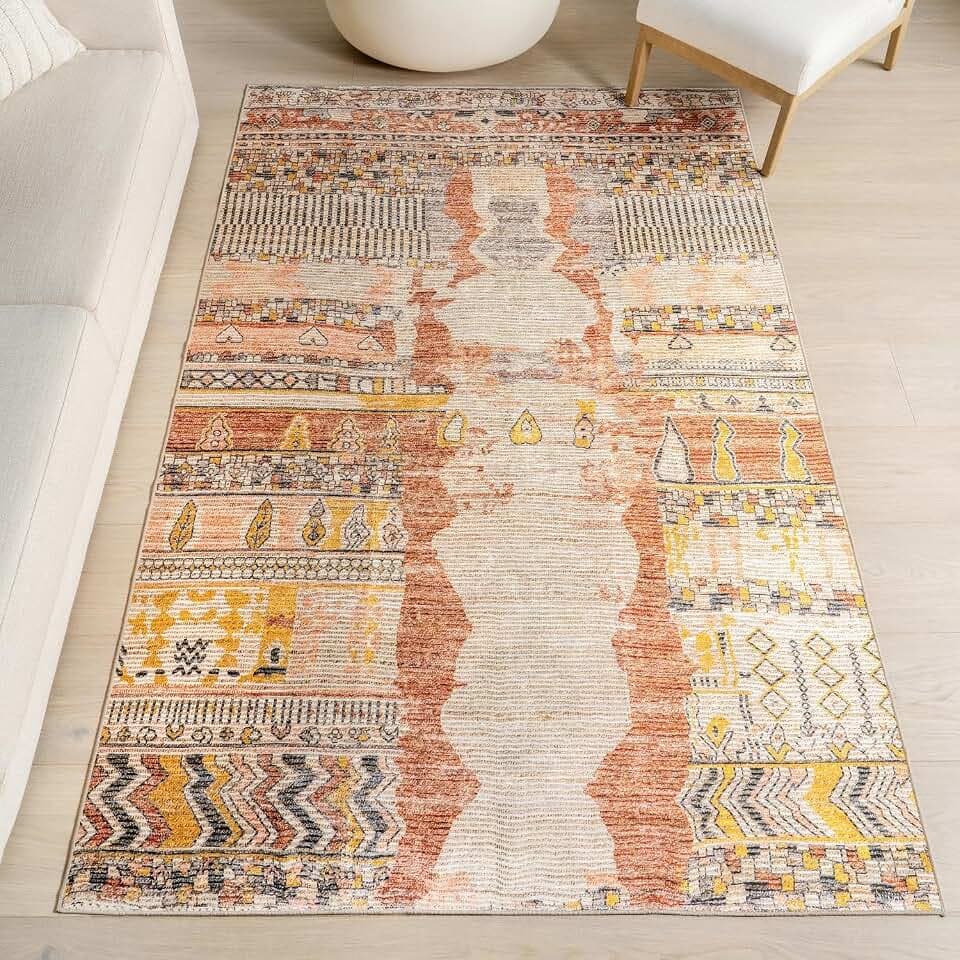 nuLOOM Kallie Multicolor Abstract Washable Area Rug, 6' x 9'