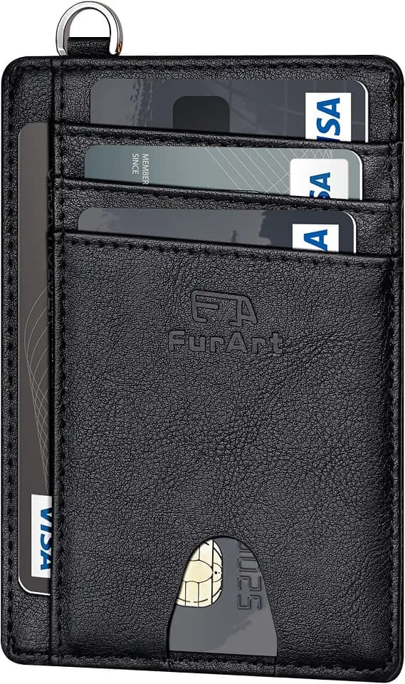 FurArt Slim Minimalist Wallet RFID Credit Card Holder for Men