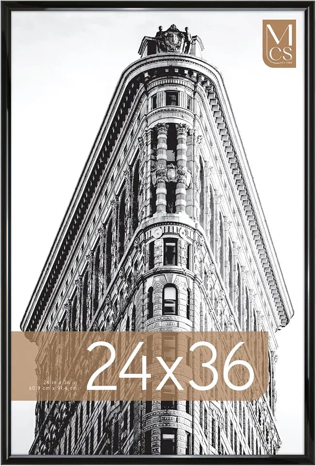 MCS Trendsetter Poster Frame, 24x36, Black High-Gloss, 1-Pack