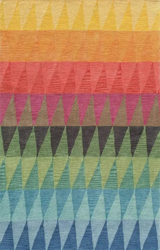 Momeni Rugs Delhi Collection Area Rug, 3'6" x 5'6", Multicolor Red
