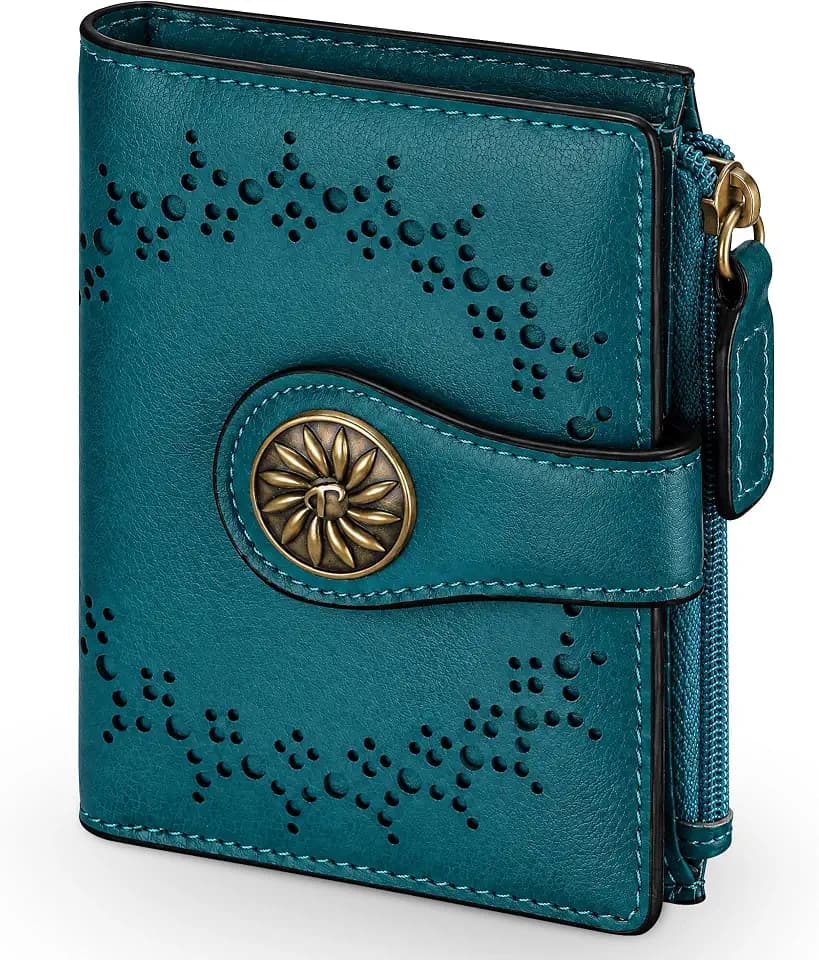 Tipmile Small Wallet Women Bifold RFID Blocking Card Holder Leather Wallets