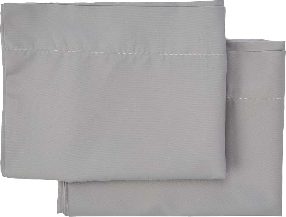 Kissenbezüge, extra weiche Mikrofaser, hypoallergen, Set mit 2 Kissenbezügen 120X40 cm Hellgrau