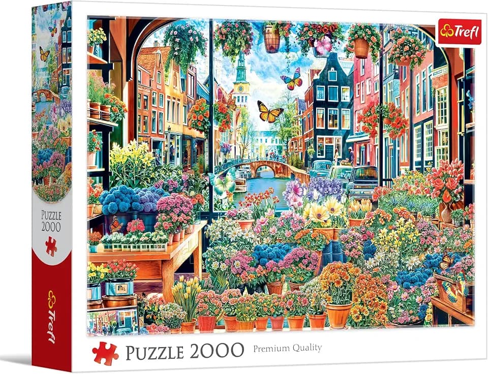 Trefl - Puzzle 2000 Teile, Blumenladen in Amsterdam, Niederlande