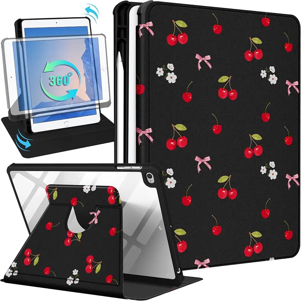 Uppuppy for iPad Case Fold, for iPad 9.7-inch, Cherry
