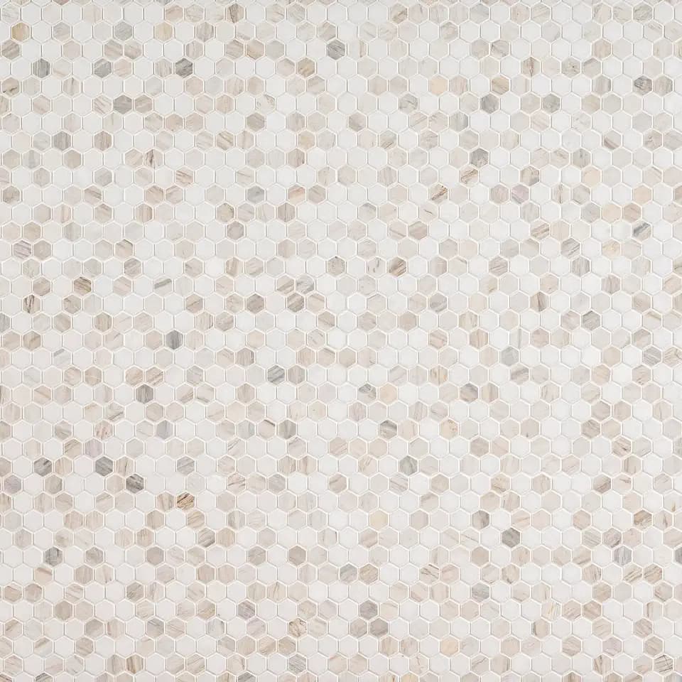 MSI Angora Tibi 12in. x 12in. Polished Marble Hexagon Tile Accent Wall Tile
