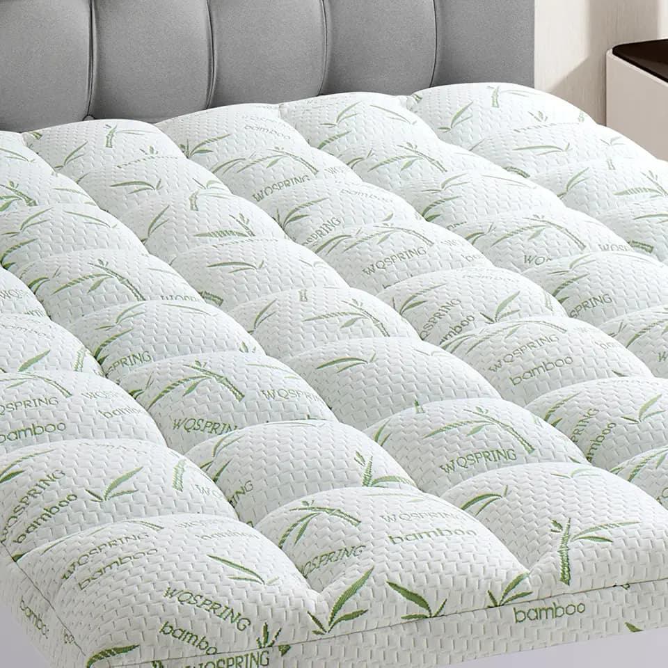 4 Inch Mattress Topper Full Size Memory Foam Bamboo Pillow Top Back Pain