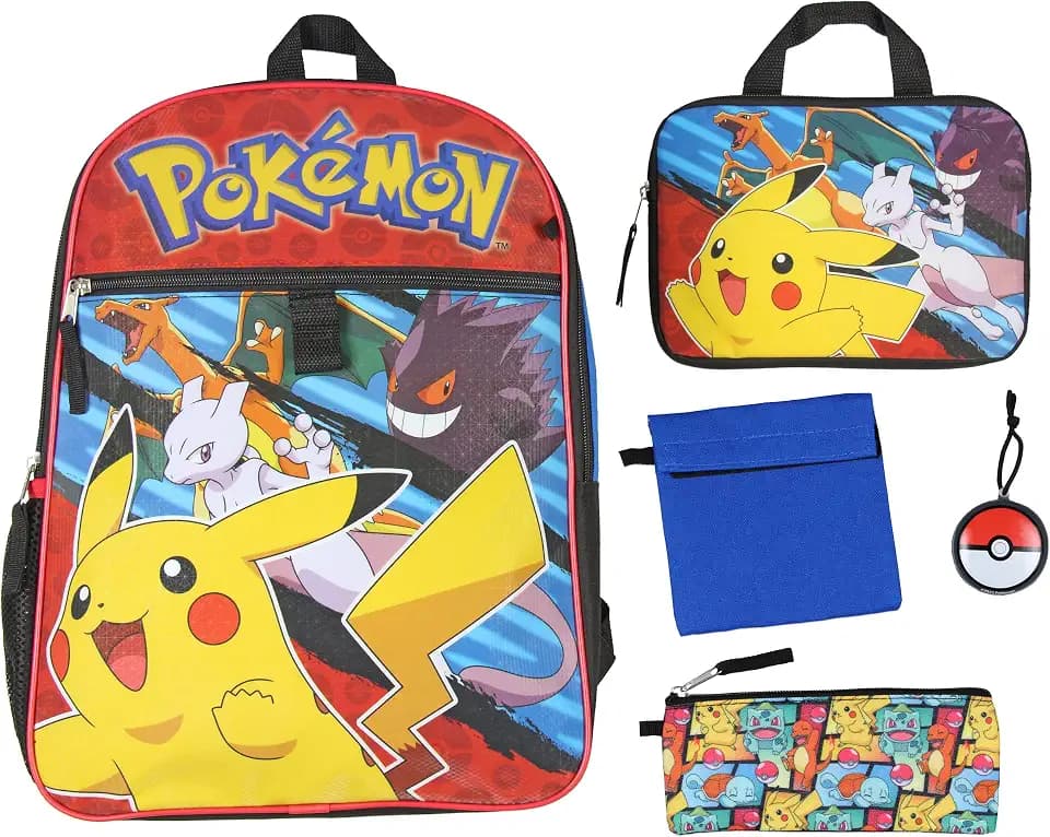 Bioworld Pokemon 16" Backpack 5PC Combo Set