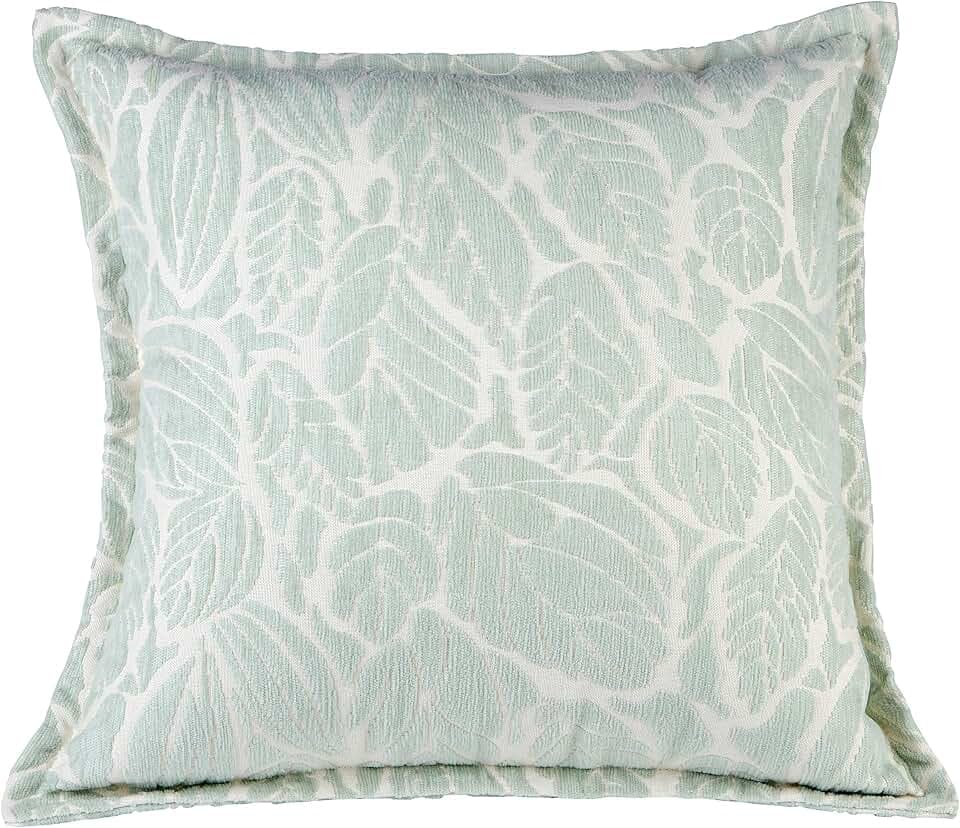 Klear Vu Chenille Textured Decorative Toss Pillow Covers Katelyn 20"x 20" Standard Size, Set of 2, Green