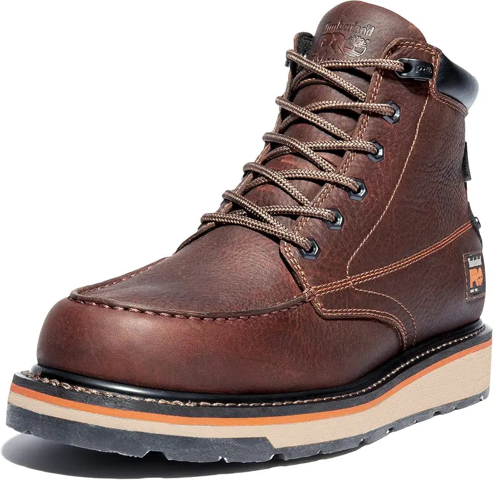 Timberland PRO Men's Gridworks Wedge 6 Inch Moc Soft Toe Waterproof Industrial Work Boot