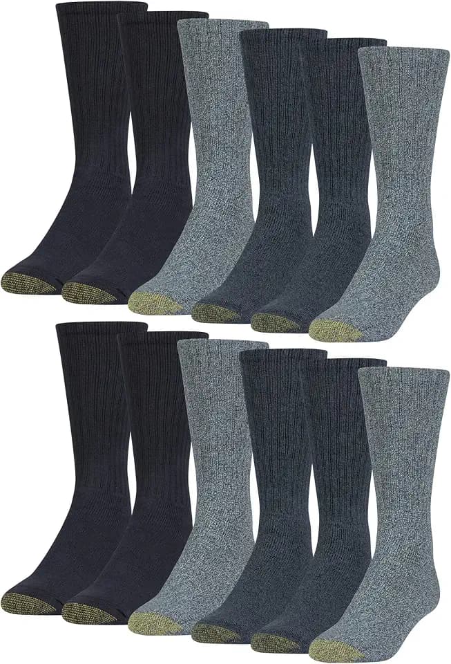 GOLDTOE mens Harrington Crew Socks, Multipairs
