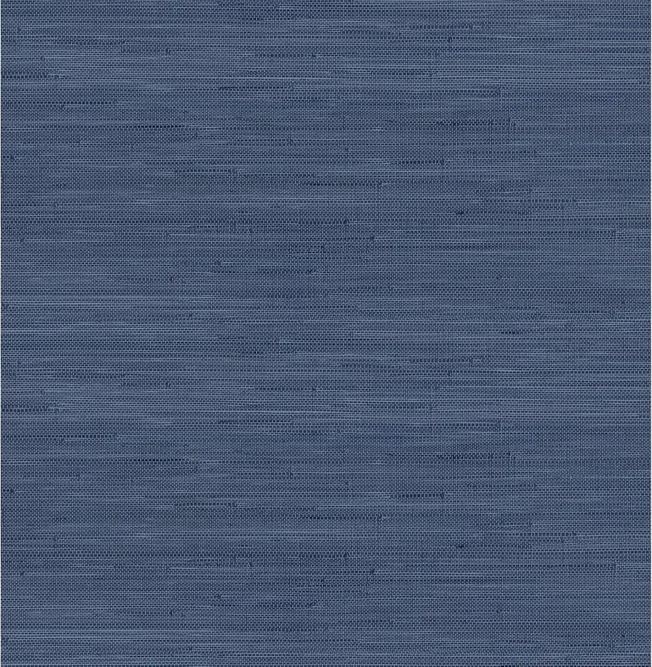 NuWallpaper x Society Social Classic Faux Grasscloth Peel and Stick Wallpaper, Navy Blue