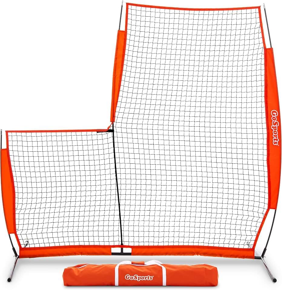 GoSports Baseball & Softball Pitching Screens - L Screen or I Screen - Pitcher Protection Net