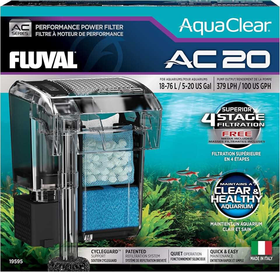 Fluval AquaClear AC20 Hochleistungsfilter, 18–76 l