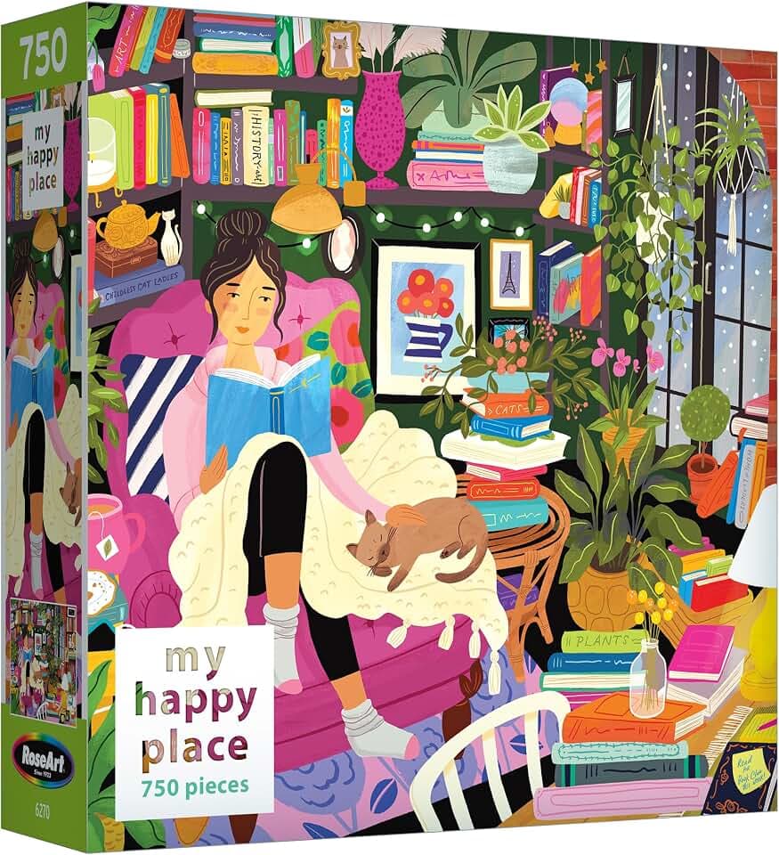 RoseArt - My Happy Place - Reading Nook - 750 Piece Jigsaw Puzzle for Adults