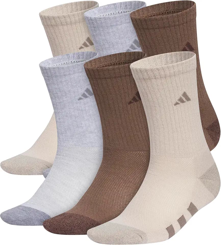 adidas Kids Athletic Cushioned Crew Socks 6 Pairs