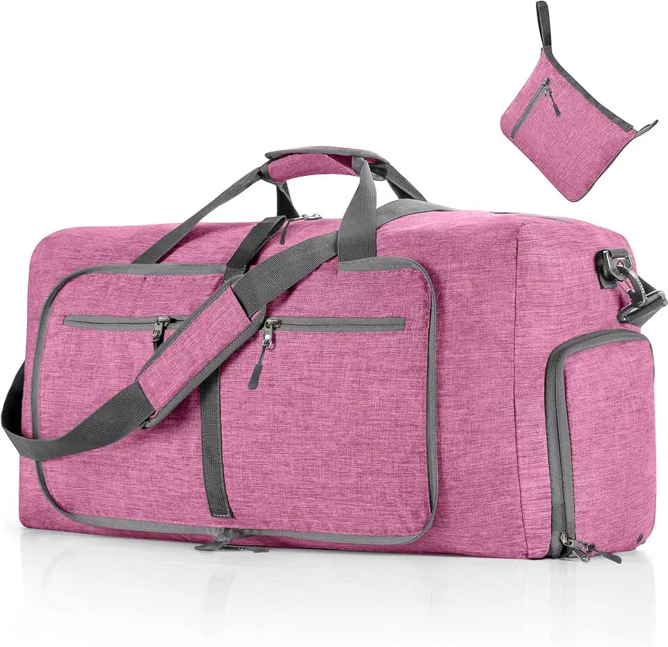 Vomgomfom 65L/85L/115L Foldable Travel Duffle Bag with Shoe Compartment