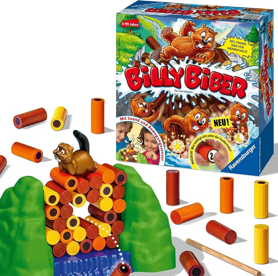 Ravensburger Kinderspiel Billy Biber - Familienspiel ab 4 Jahre