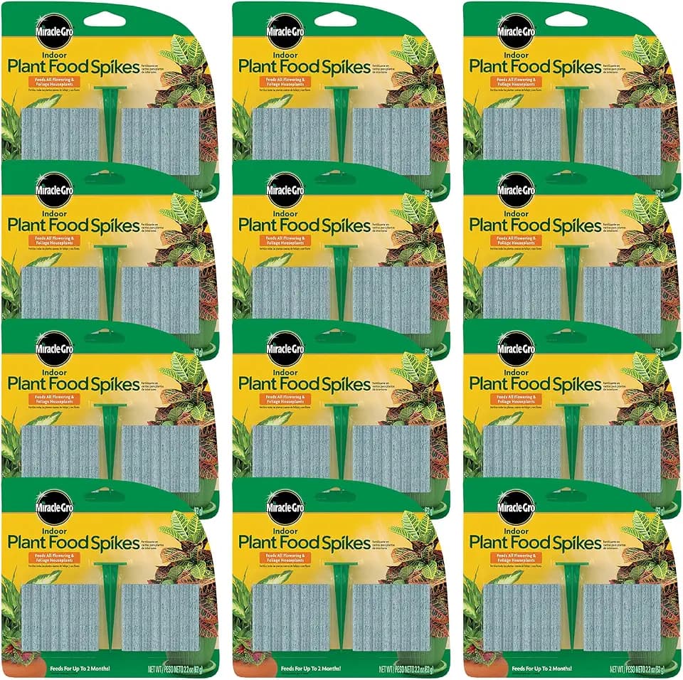 Miracle-Gro Indoor Plant Food Spikes, 48 Count (12-Pack)