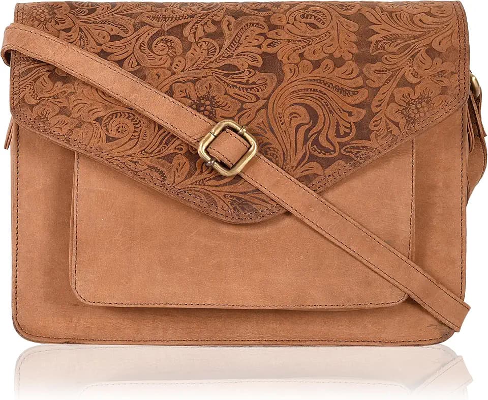 Ozora Genuine Leather Crossbody Purse for Women, Shoulder Bag