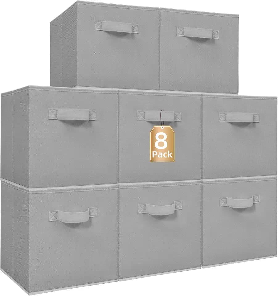 STORAGE MANIAC Storage Cubes, 11 Inch 8 Pack Collapsible Fabric Shelf Bins