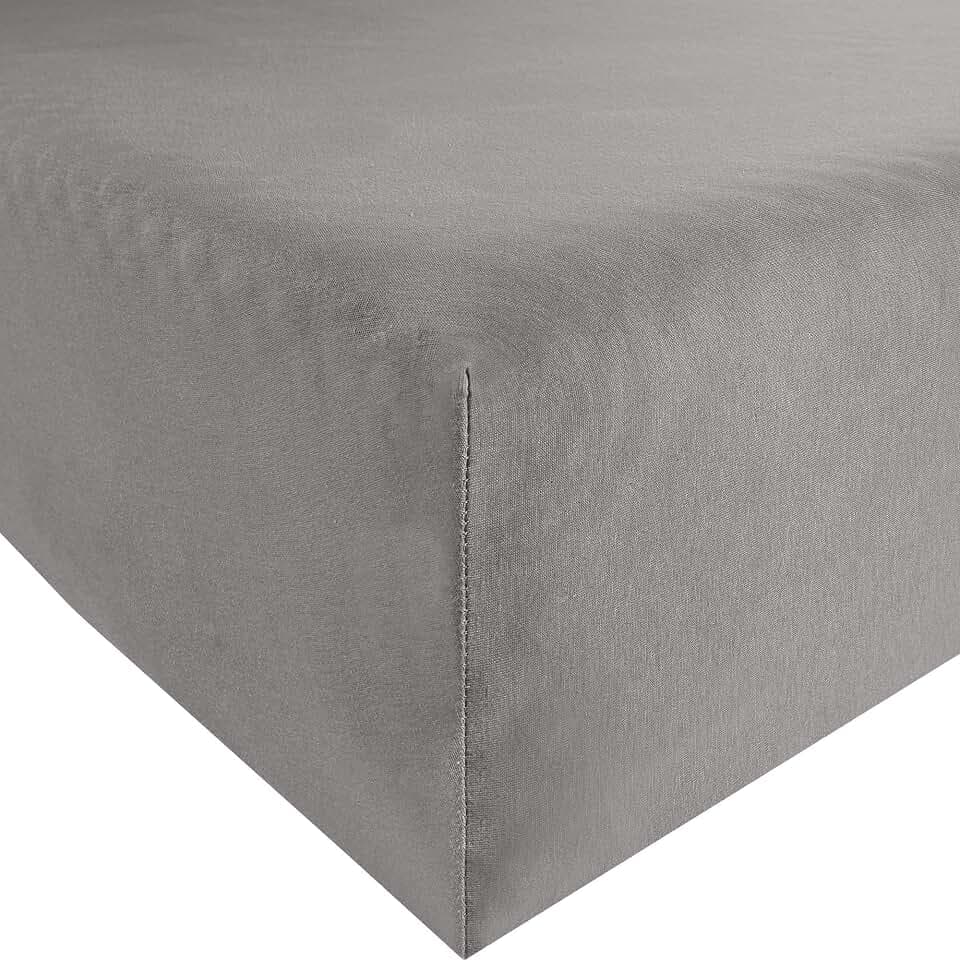 Erwin Müller Spannbettlaken Freising Elasthan-Jersey-Stretch - dehnbar, antipilling, bügelfrei, Rundumgummi - grau Größe 180x200 cm - 200x220 cm
