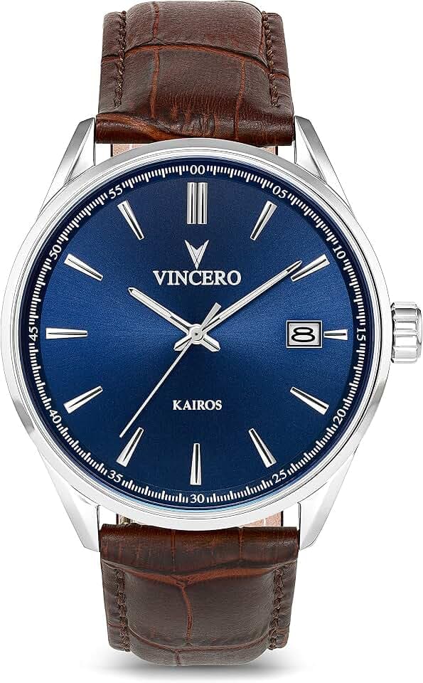 Vincero Luxus Kairos Herren Armbanduhr - 42 mm Analoguhr - Japanisches Quarz Uhrwerk