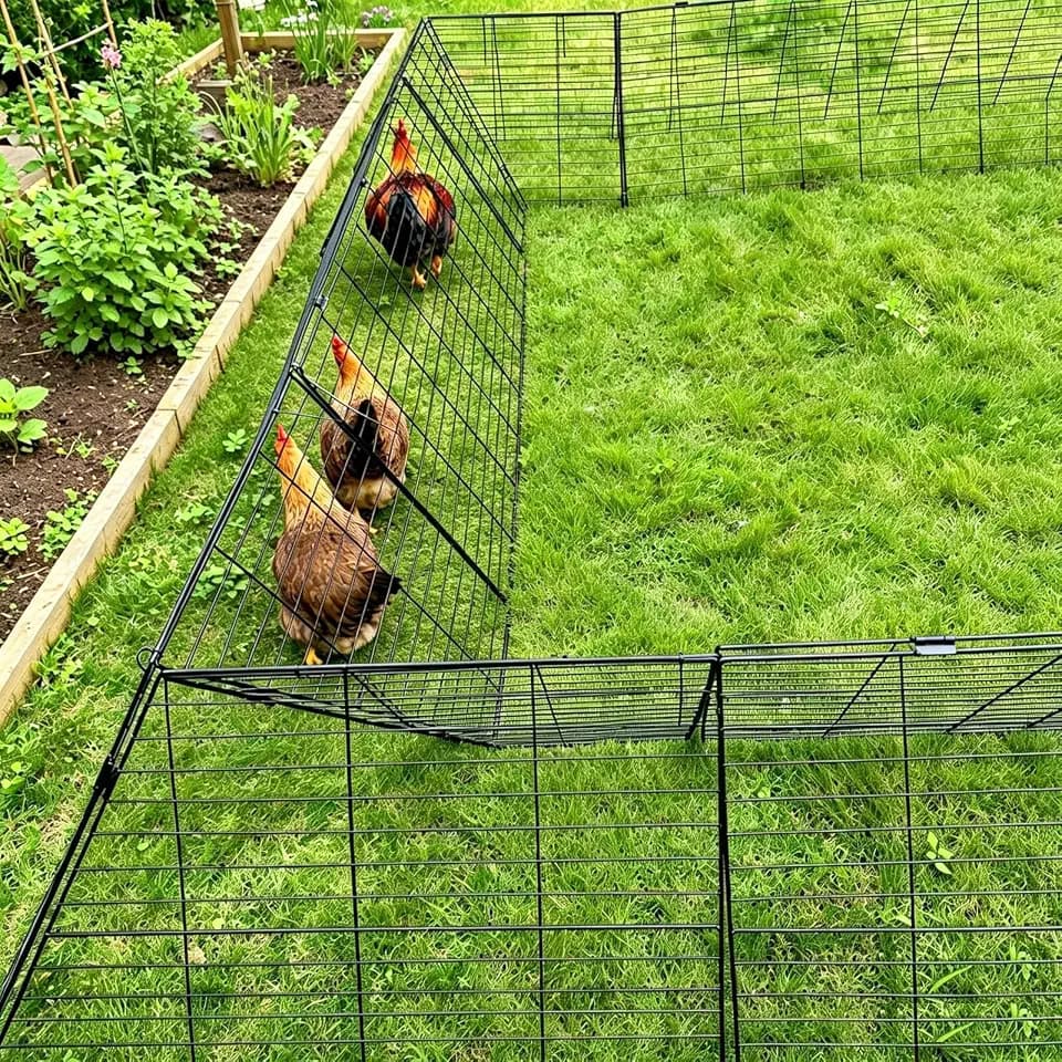 Heavy Duty Foldable Chicken Run Tunnel for Yard & Outside