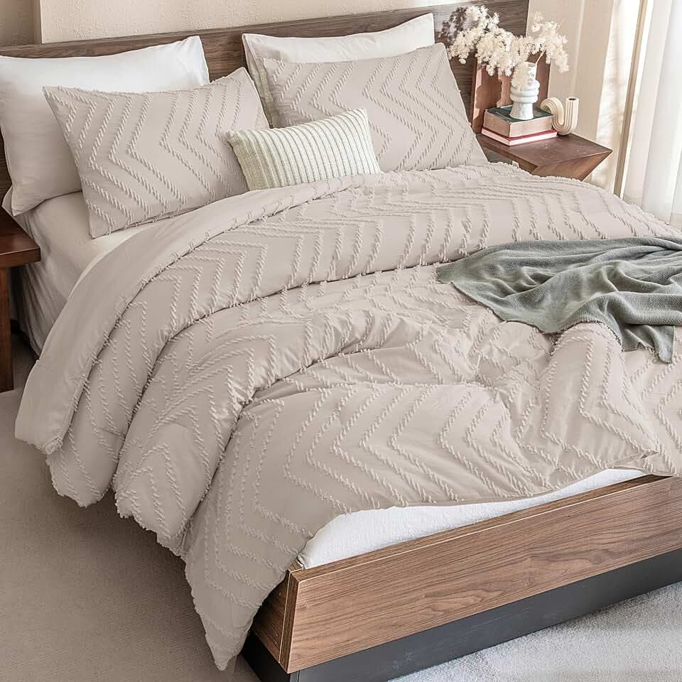 Andency Linen Oversized King Comforter Set 120x98 Extra Large