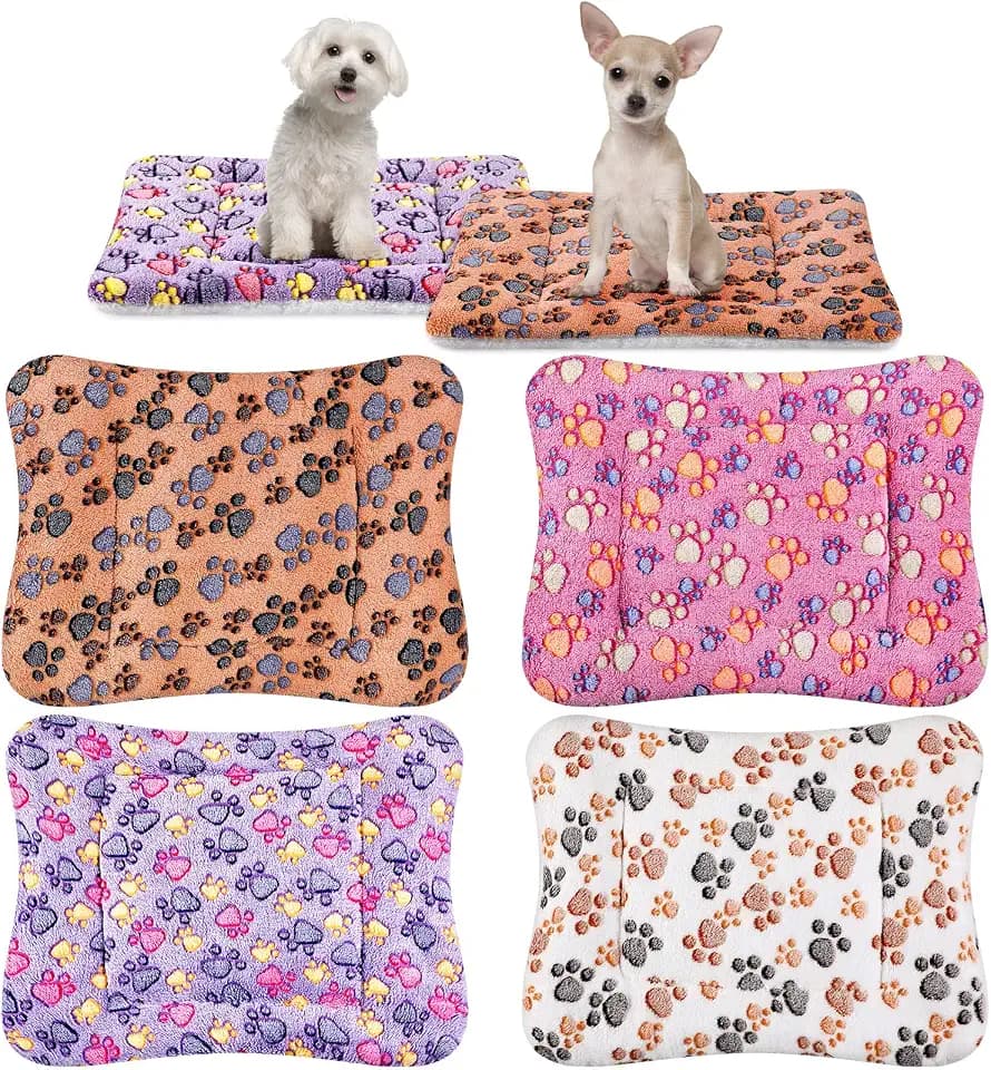 Tuanse 4 Pack Soft Pet Bed Mat Small Dog Crate Fleece