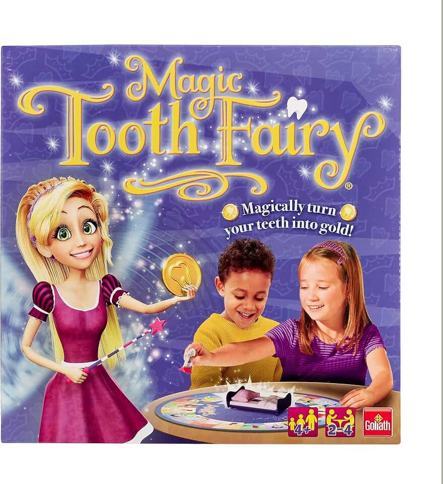 Magische Zahnfee: Verwandeln Sie Ihre Zähne auf magische Weise in Gold! Lustiges Brettspiel für Kinder, für 2–4 Spieler, ab 4 Jahren