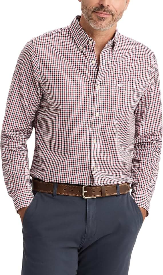 Dockers Men's Supreme Flex Long Sleeve Button Up Shirt