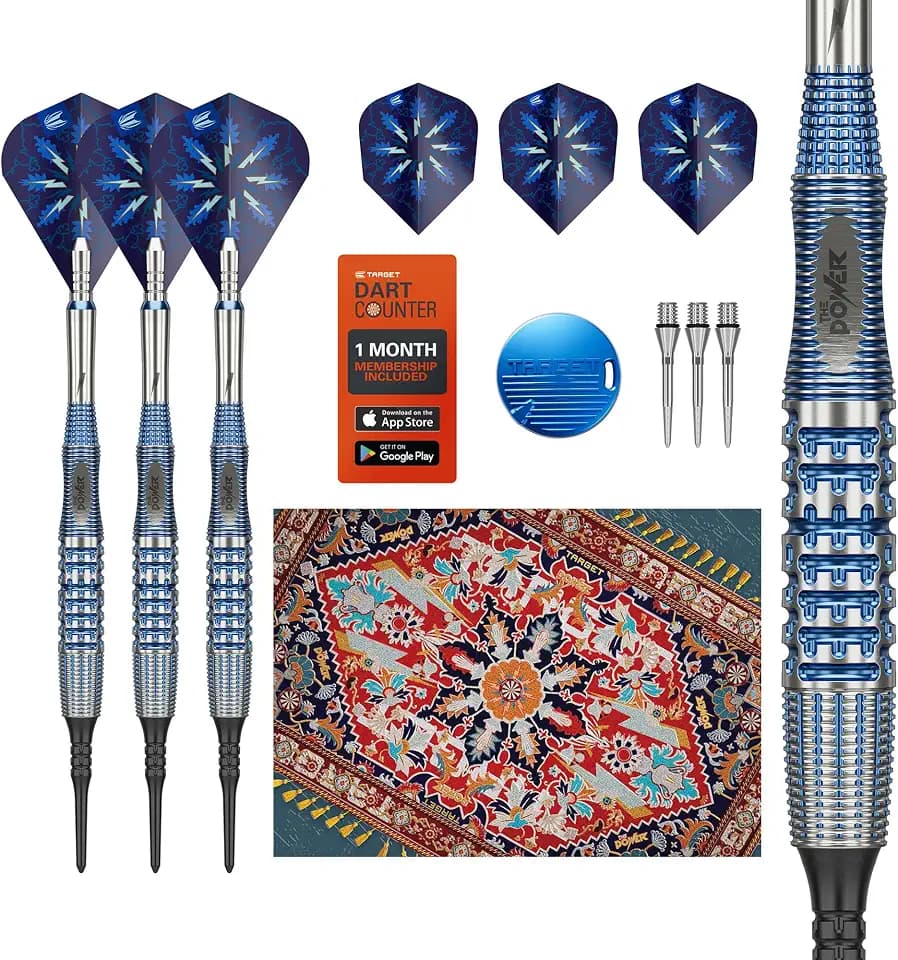 Target Darts Phil Taylor GX2 Softdarts Set 18g/20g 95% Wolfram Player Edition Power Generation Pixel Points Pro Ultra No.6 Flights Power Titan Schäften Dartpfeile mit Kunststoffspitze Dart Pfeile
