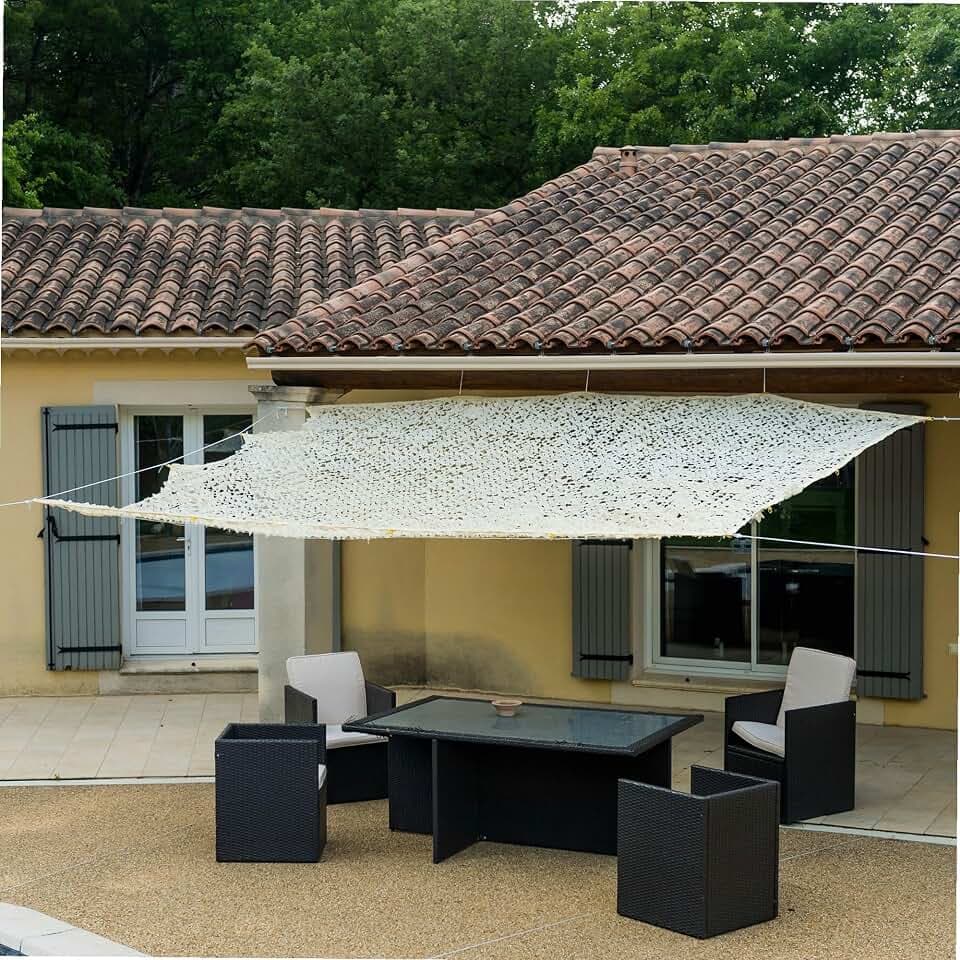 WERKA PRO Beige durchlässige Schattenbespannung 120 g/m2 3 x 4m