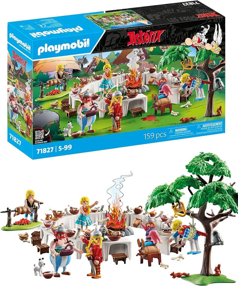 PLAYMOBIL Asterix Das Dorfbankett | Asterix und Obelix | Abenteuer Spielzeug für Kinder ab 5 Jahren | 71827