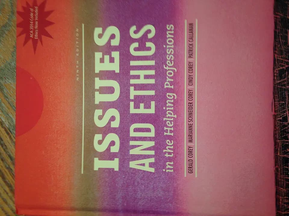 Issues and Ethics in the Helping Professions