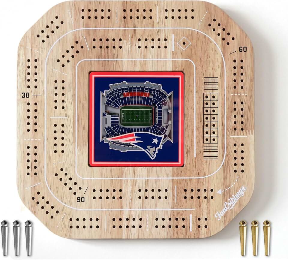 YouTheFan NFL Licensed Fan Cribbage Wood Board Game