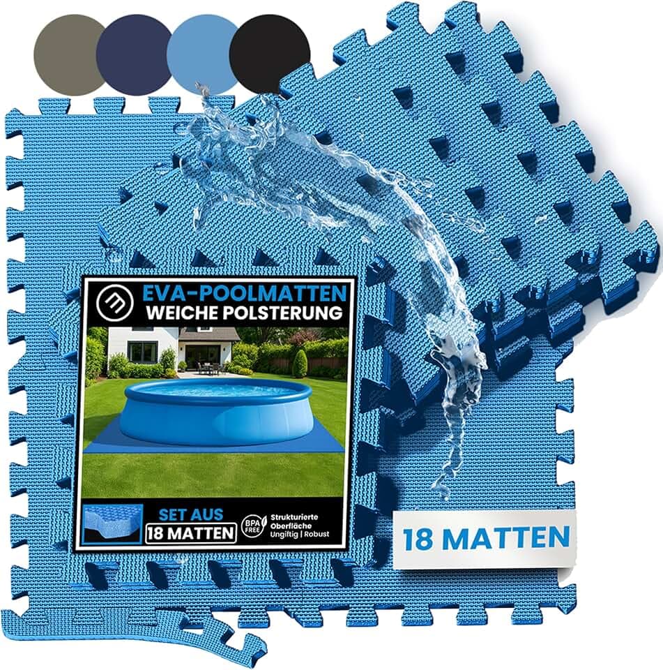 bemaxx Poolunterlage Poolmatte Unterlegmatte - Eva Pool Matten Puzzlematten