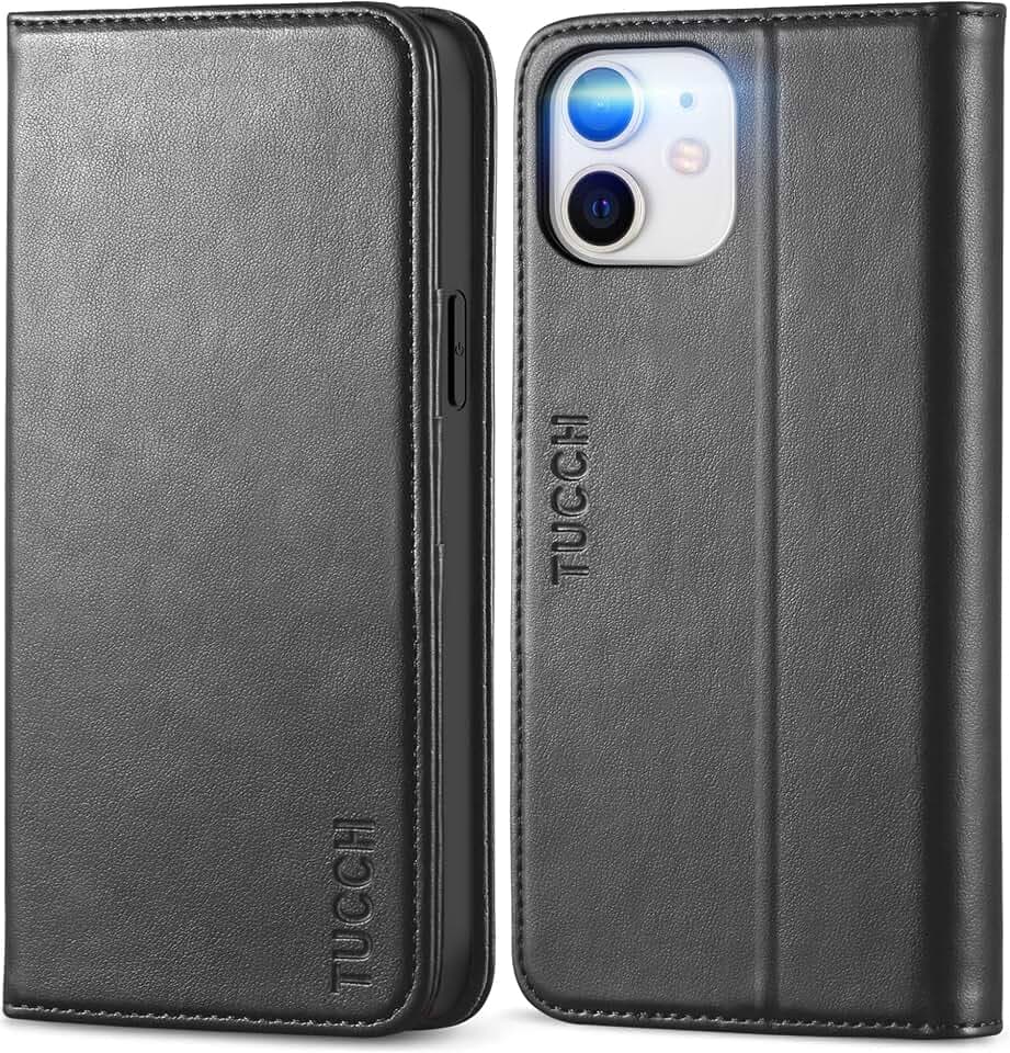 TUCCH Hülle für iPhone 12 Pro, für iPhone 12 (6,1"), Schwarz