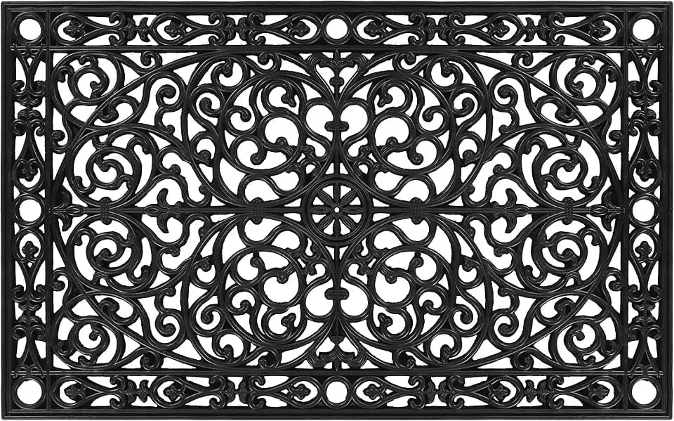 Calloway Mills AZ900223048 Gatsby Rubber Doormat, 30" x 48", Black