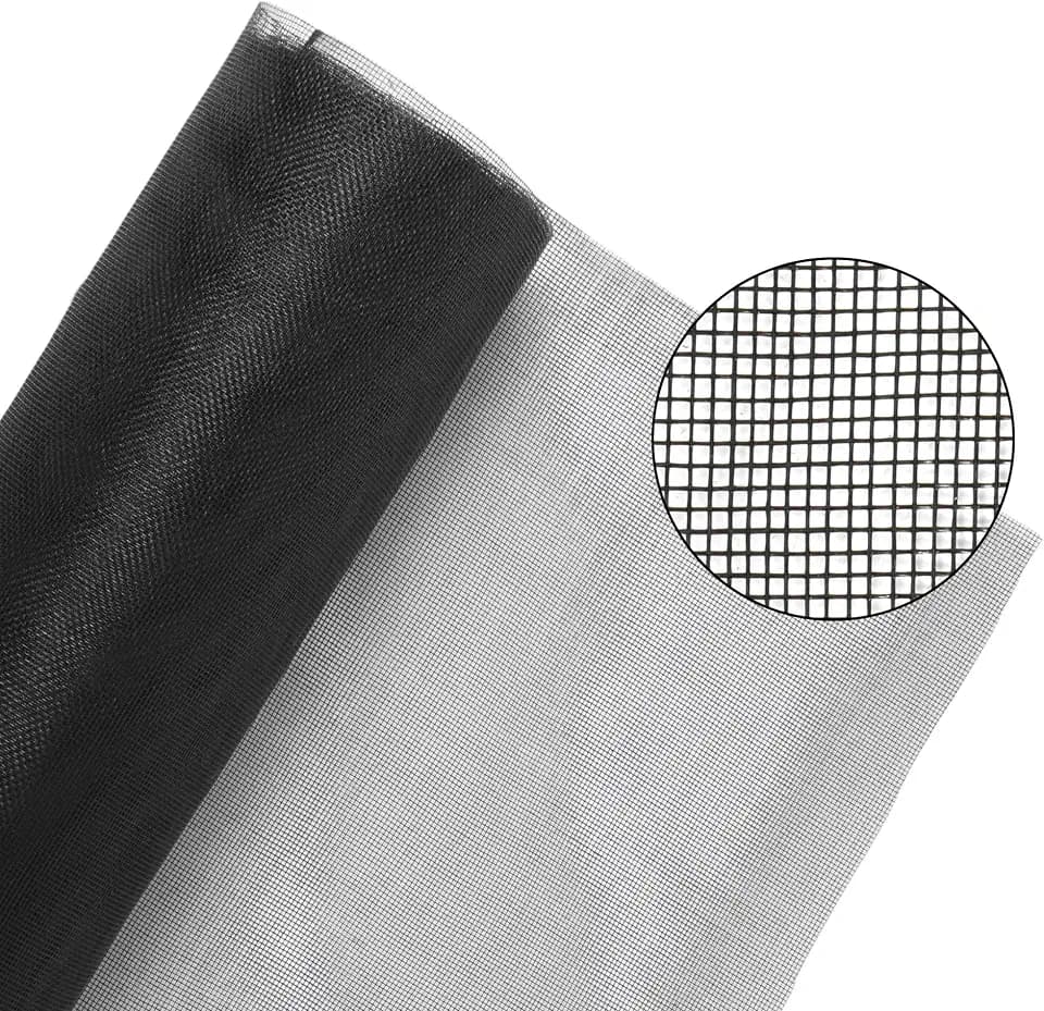lesolar 48in x 100ft Glass Wool Screen Roll 18×16 Meshes for Window/Patio/Replacement Door/Porch Screen, Black