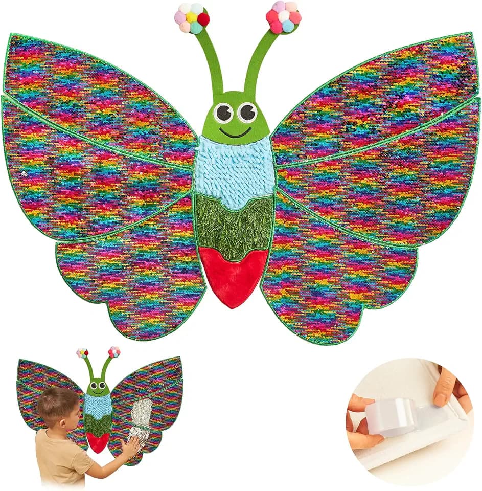 ODOXIA Sensorik-Wandpaneel für Kinder | Fühlen, Erleben & Lernen | Raupen-Sensorikspielzeug für Räume | Wand-Busy-Board | Calm-Down-Ecken |