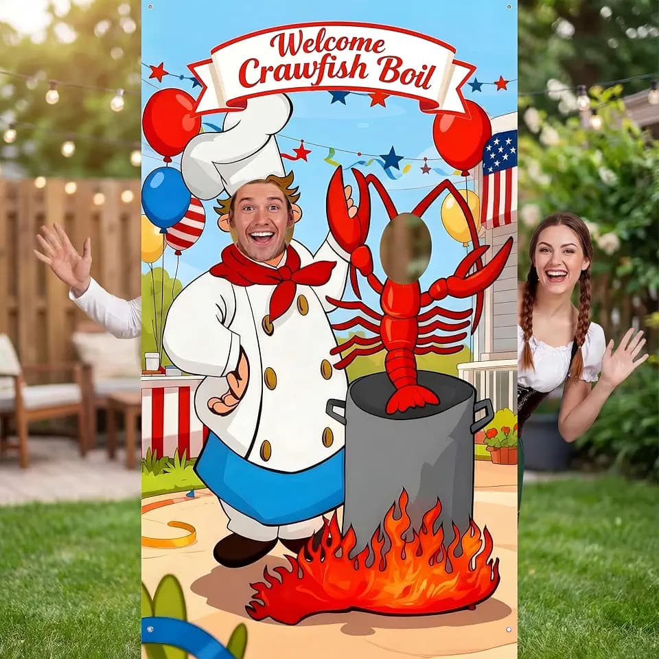Baquler Crawfish Party Photo Prop, Seafood Boil Party Supplies