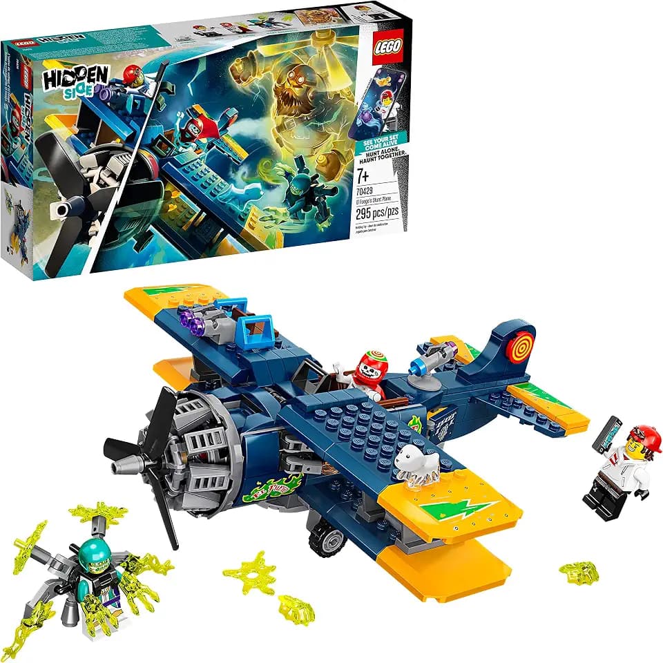LEGO 70429 Hidden Side EL Fuegos Stunt-Flugzeug, AR-App, interaktives Augmented Reality Spielset für iPhone/Android