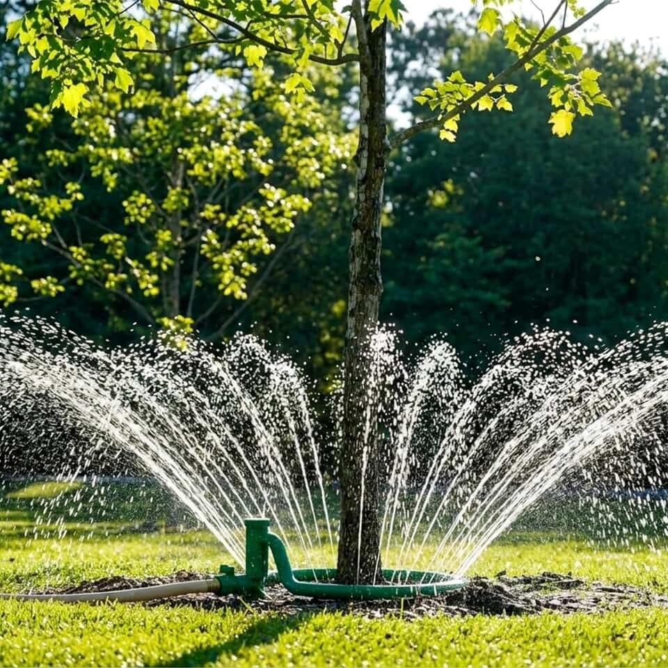 Tree Hugger Sprinkler 360° Outward Spray Tree Watering Ring 7 Inch