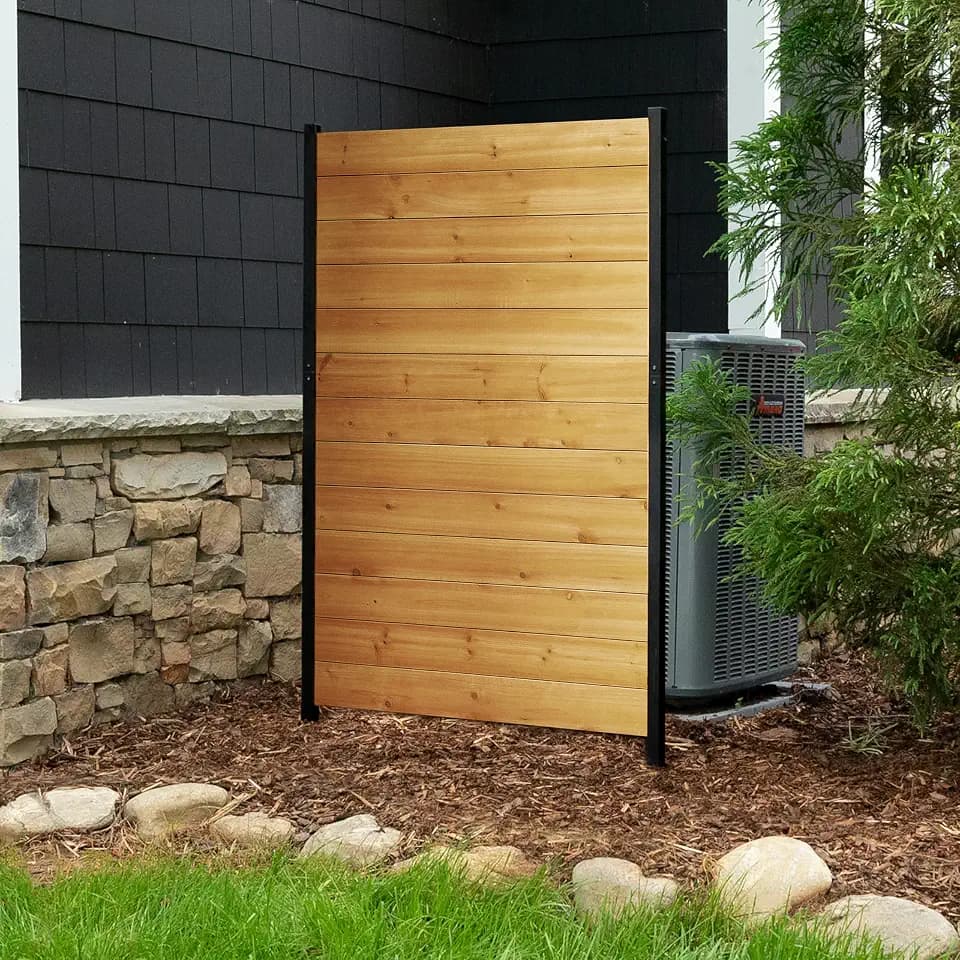 Enclo Fairmont Privacy Screen, Cedar Wood DIY No Dig Kit