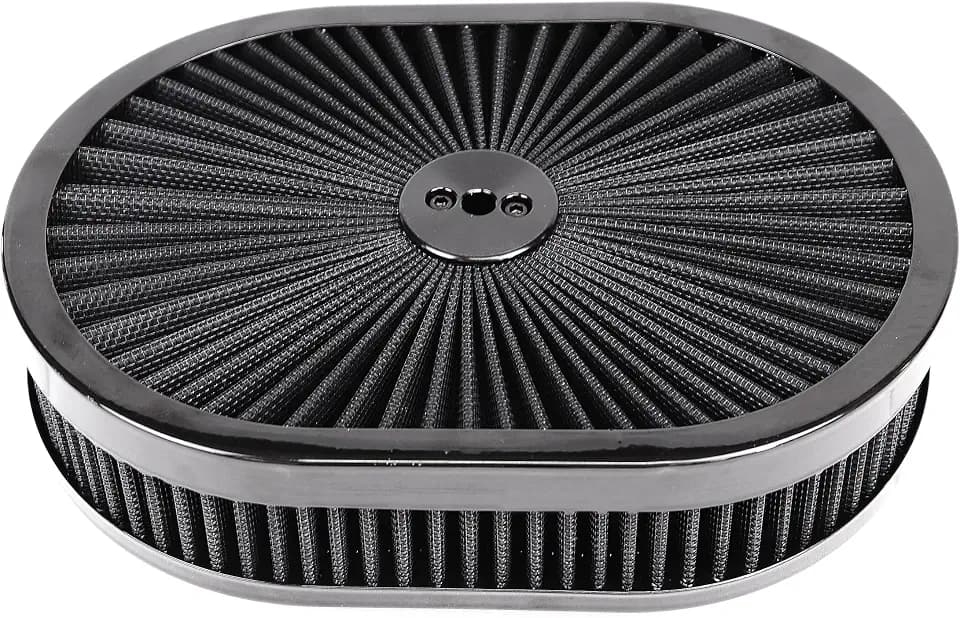 12"x2" Oval Air Cleaner Filter Assembly Black 5331ABK